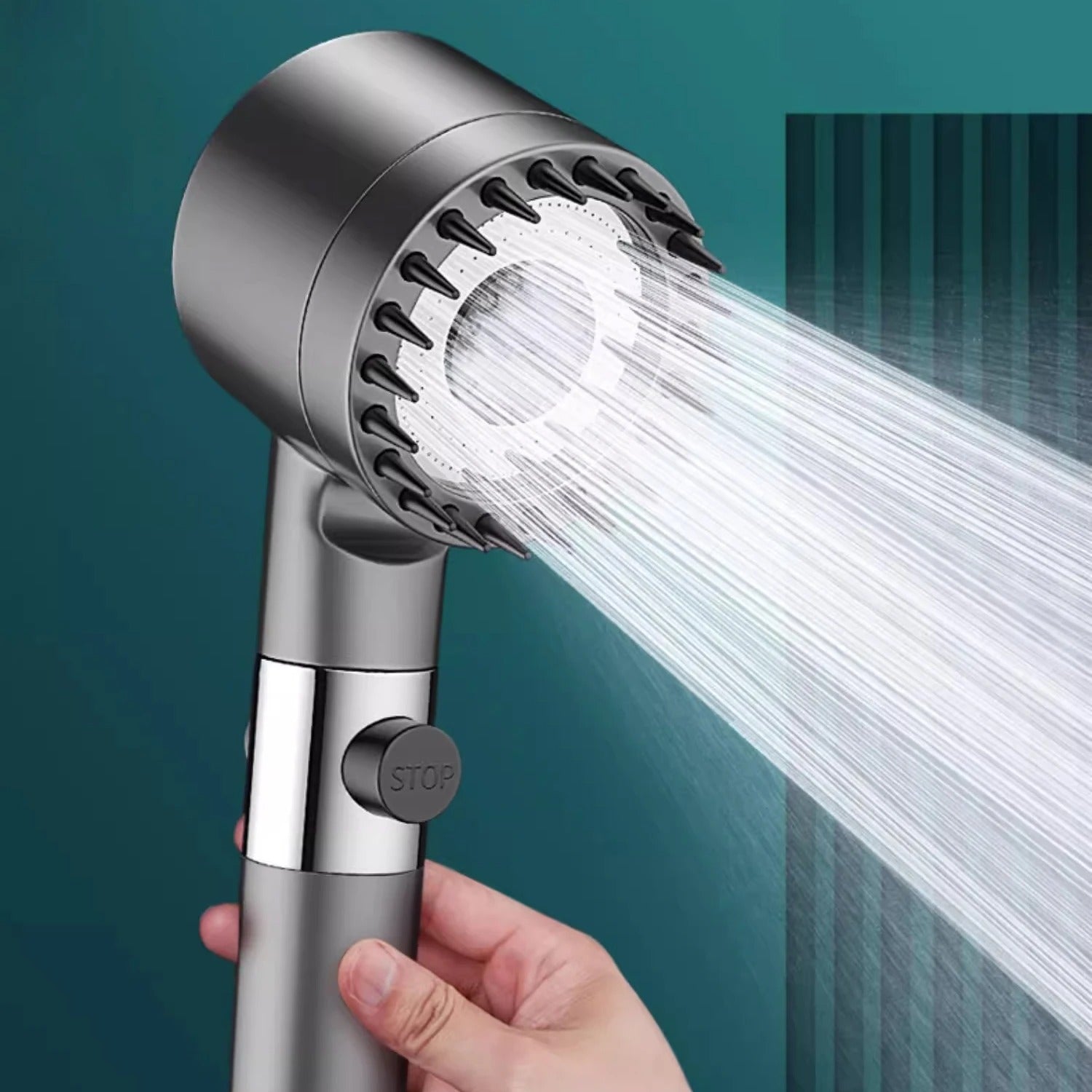 🔥30% OFF! High-Pressure Shower Head: 3 Modes, Portable with Filter