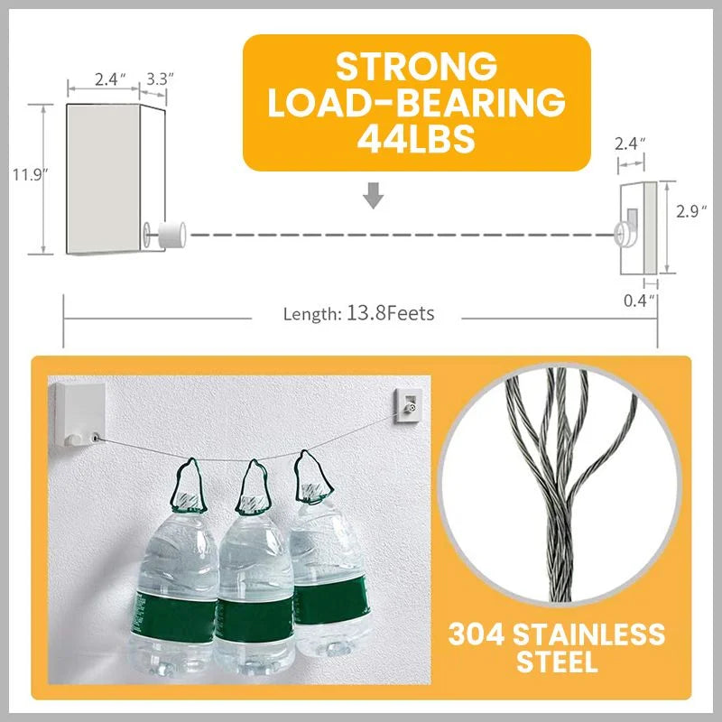 Retractable Clothesline with Secure Lock